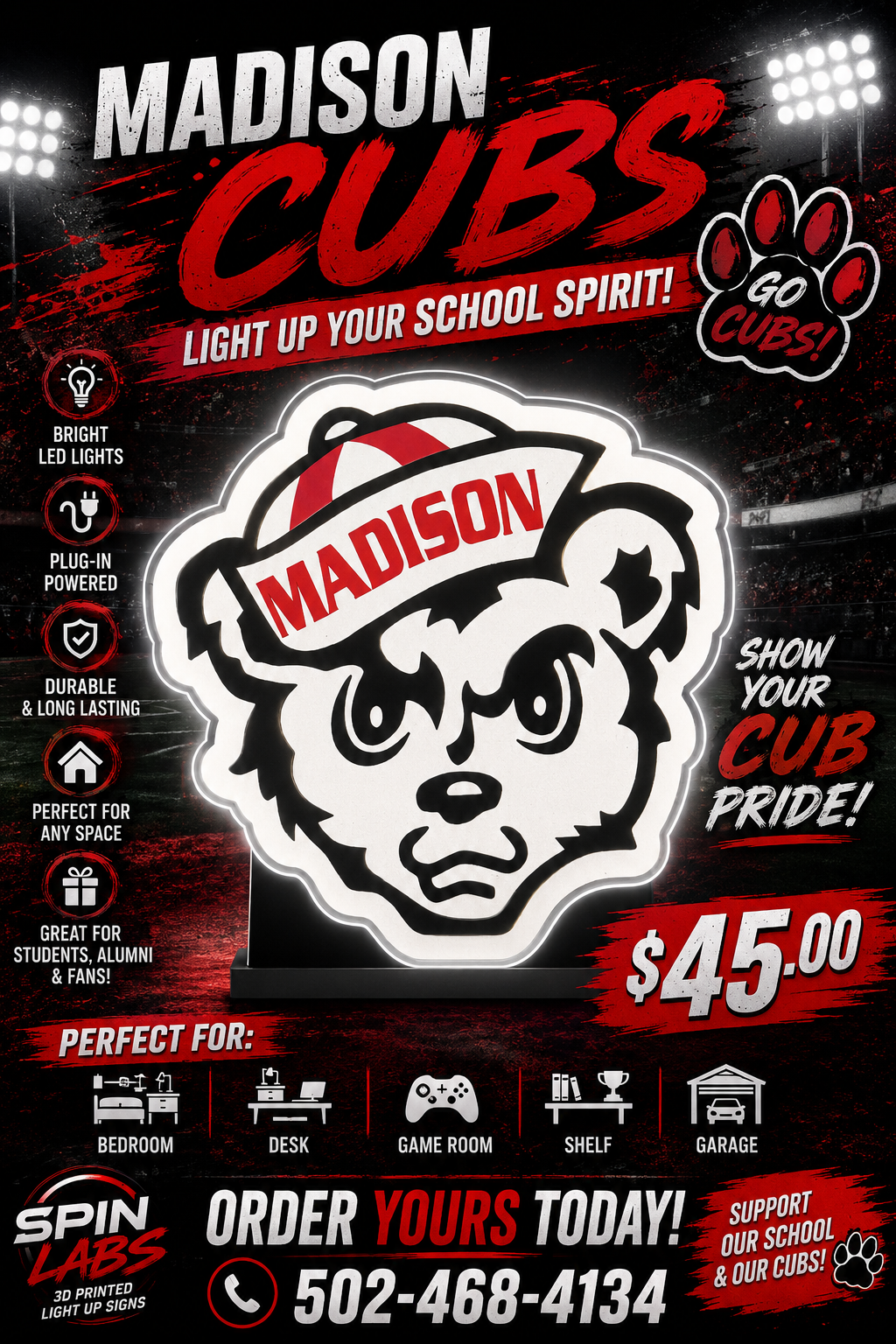 Madison Cubs light up box!